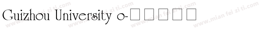 Guizhou University o字体转换